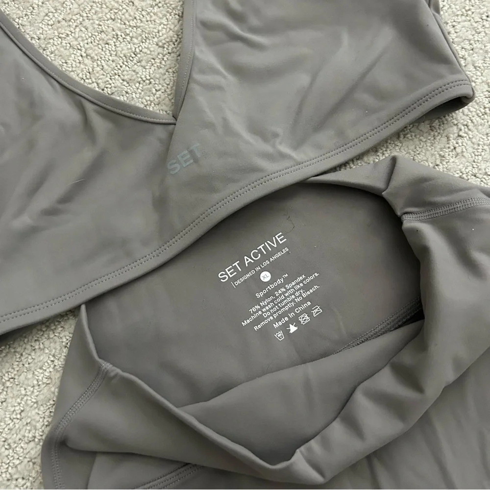 SET Active Tan Sportbody Dip Bra & Leggings - Picture 3 of 4